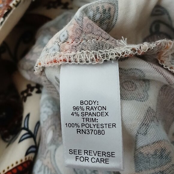 Cato Peasant Dress 14 16 W Boho Rayon Crochet Flared Half Bell Sleeve Midi - Picture 8 of 9